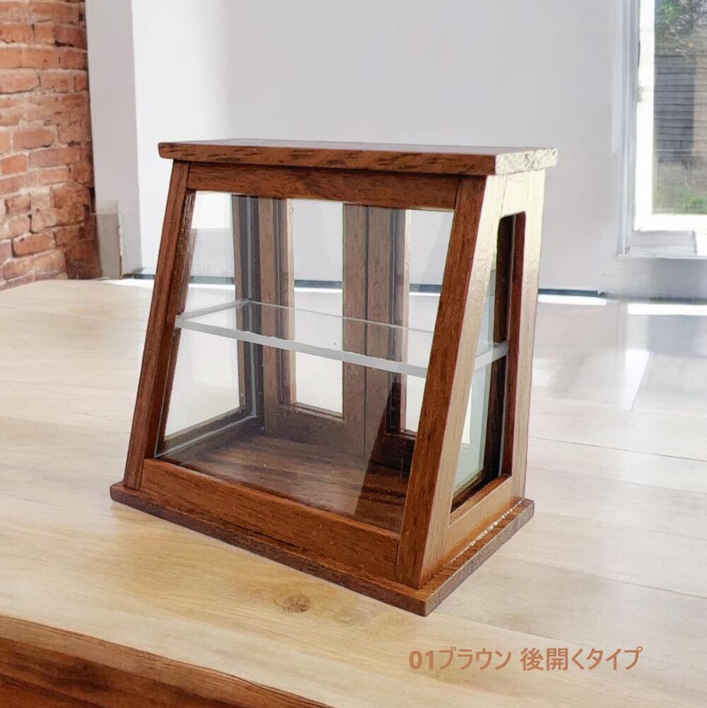 楽天市場】90000280（1点）ミニチュア木製ショーケース 卓上 ガラス