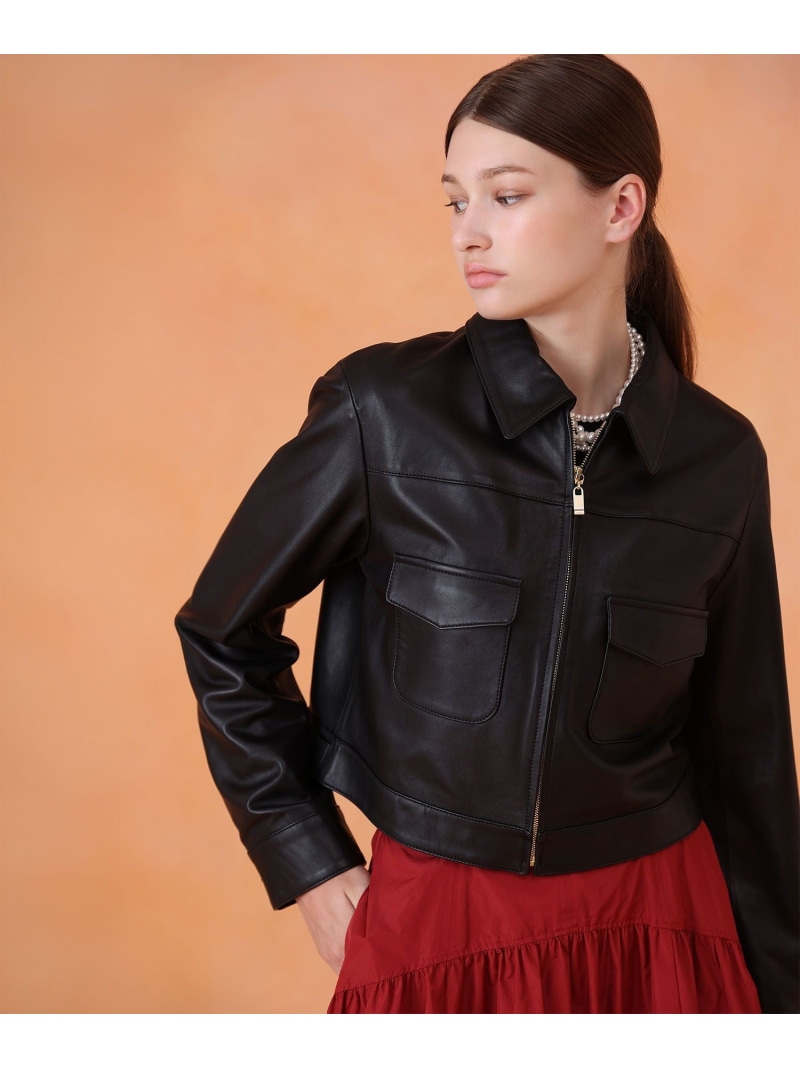 楽天市場】【SALE／30%OFF】ラムレザーステンカラー ジャケット ANAYI