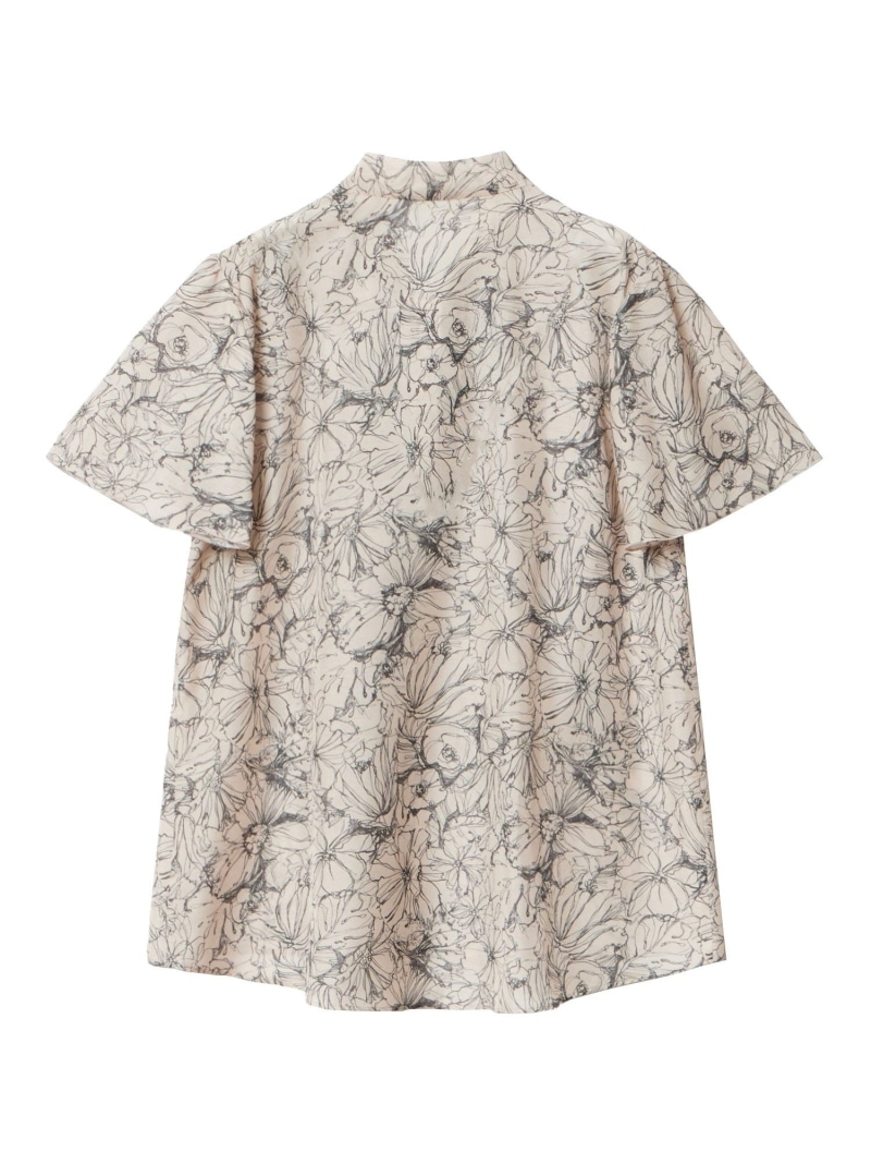 楽天市場】【SALE／50%OFF】ラインフラワープリントボウタイ ブラウス