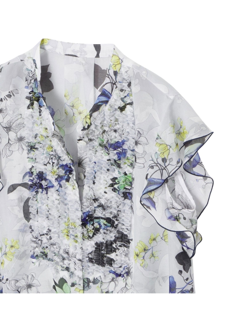 楽天市場】bouquet プリント ミニフリルブラウス ANAYI アナイ