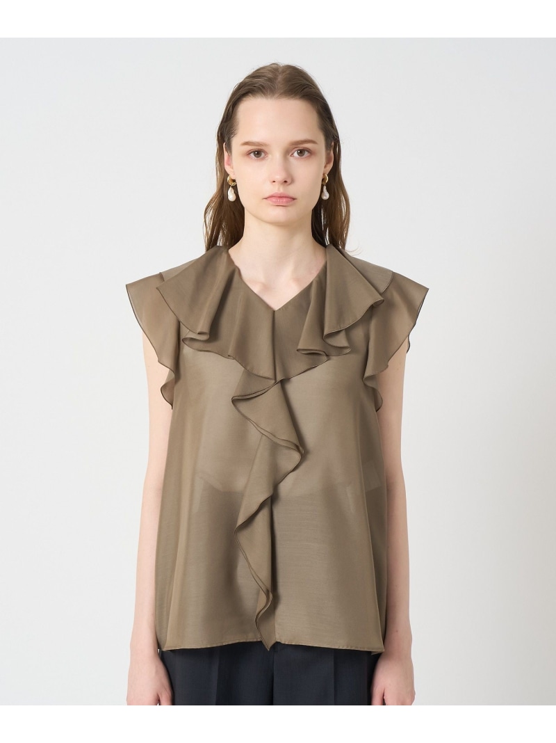 楽天市場】スパンローンラッフル ブラウス ANAYI アナイ トップス