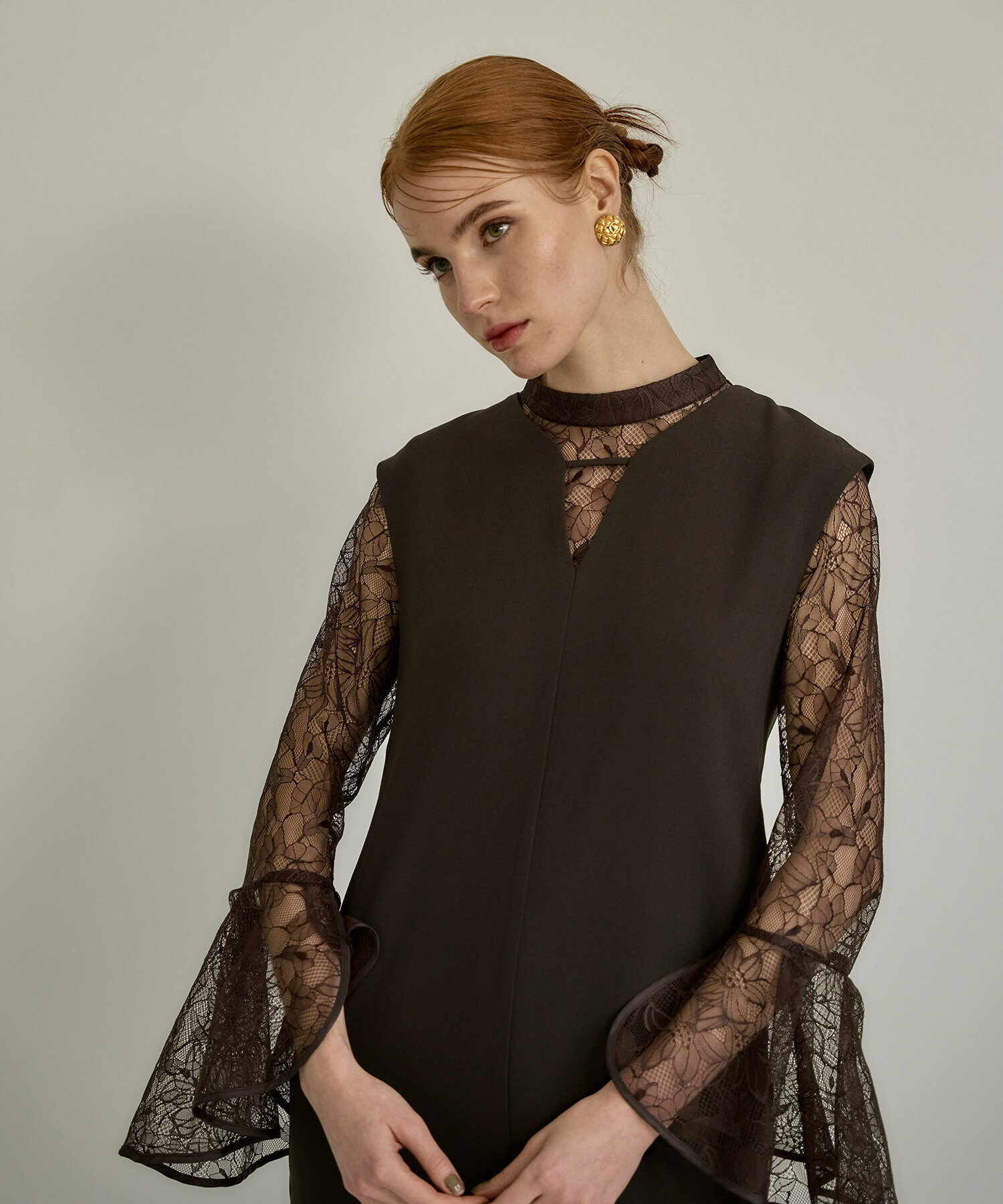 楽天市場】【公式】 ANDRESD アンドレスド 【 bell sleeve slit dress