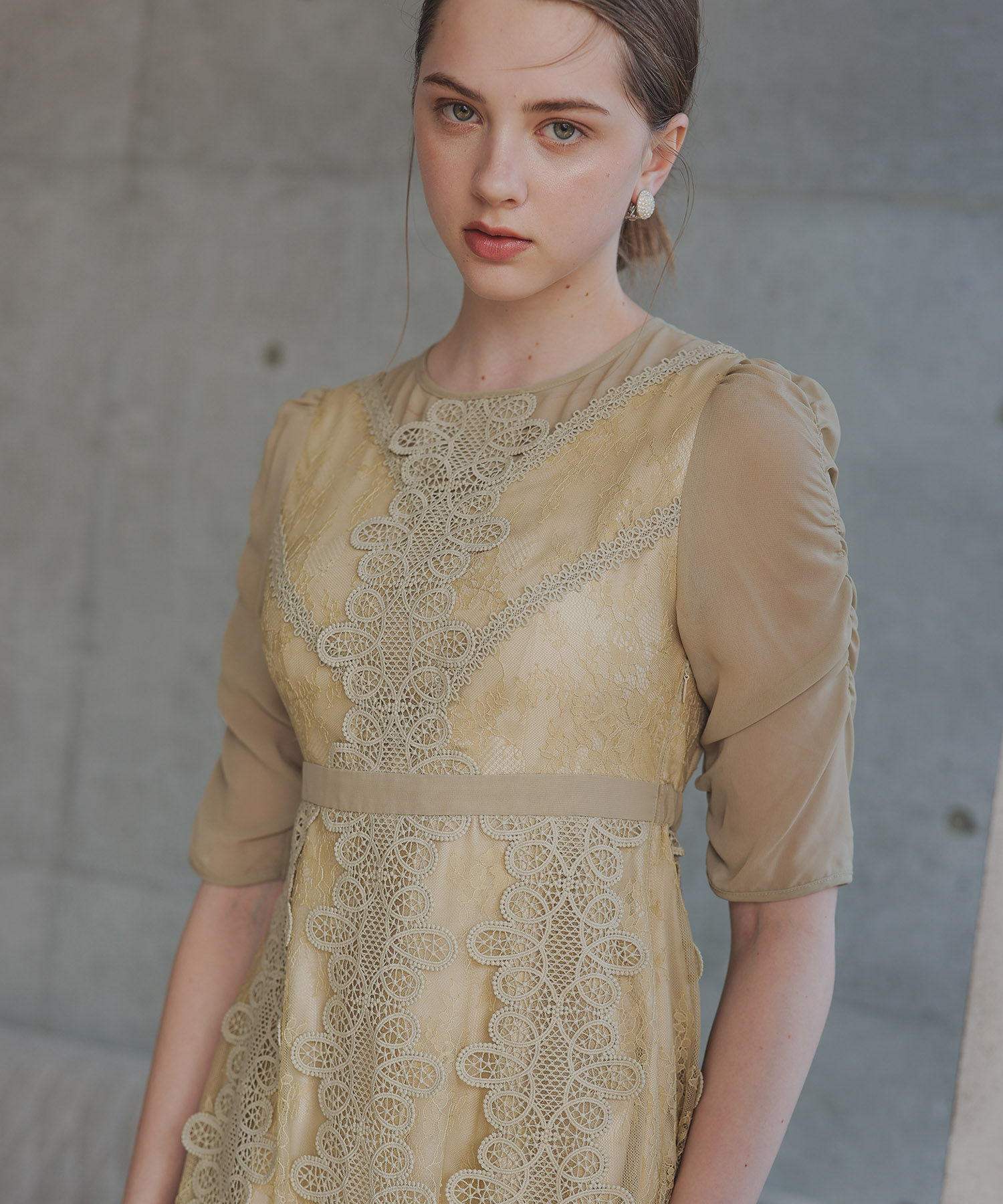 楽天市場】【公式】 ANDRESD アンドレスド 【 puff sleeve motif lace