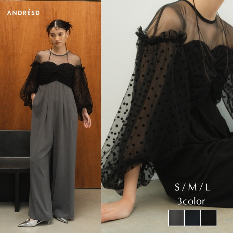 楽天市場】【公式】 ANDRESD アンドレスド 【 flocky dot pants dress