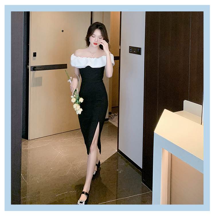 楽天市場】オフショルダーワンピース オフショル スリット レディース