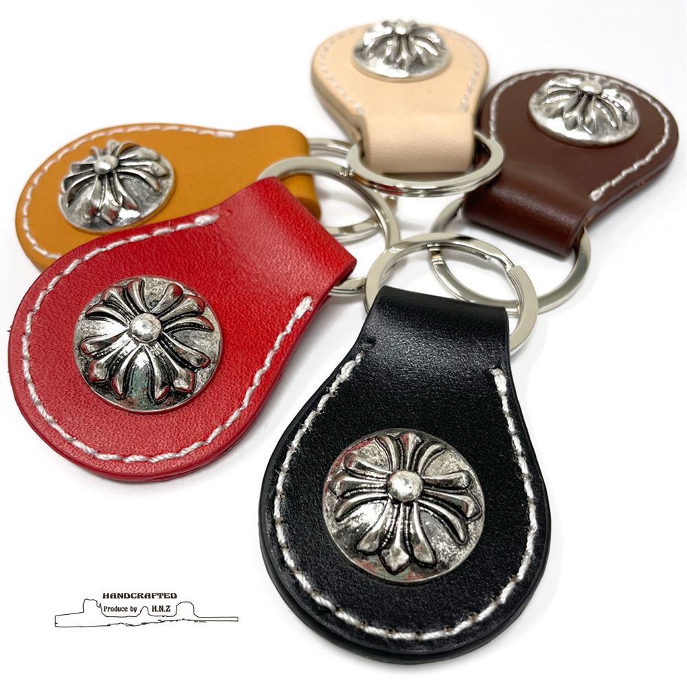 楽天市場】【送料無料】レザー キーリング コンチョ キーホルダー 本革
