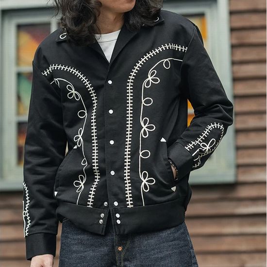 楽天市場】メンズ ウエスタンジャケットレプリカ ボレロ 刺繍