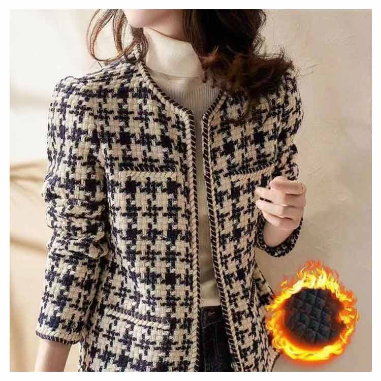 楽天市場】レディース 千鳥格子 ツイード生地 ジャケット 千鳥柄