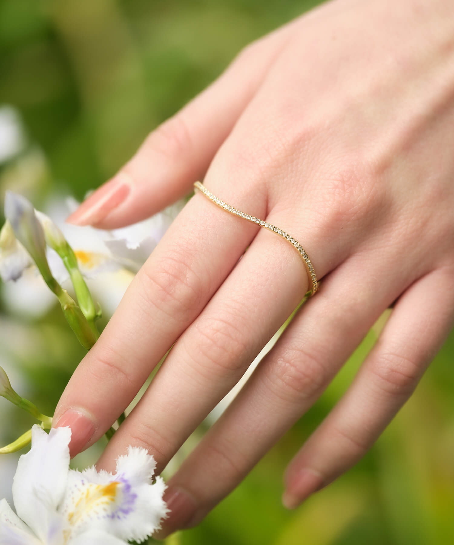 楽天市場】ビジューライン ダブルフィンガーリング 指輪 レディース