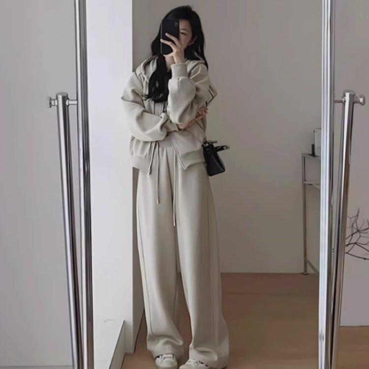 楽天市場】レディース パーカー フード付き ジップアップ ワイドパンツ