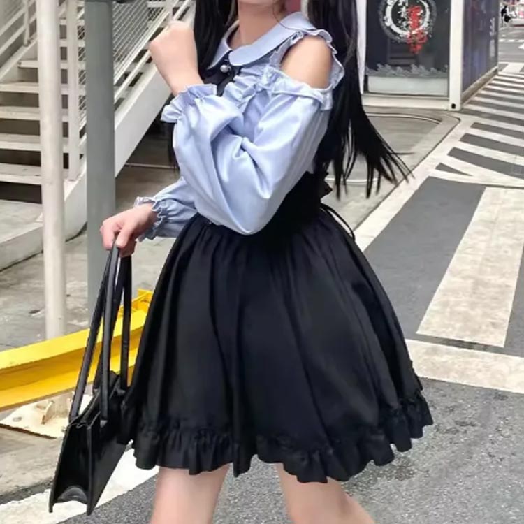 楽天市場】可愛い 量産型 地雷系 セットアップ 2点セット ブラウス