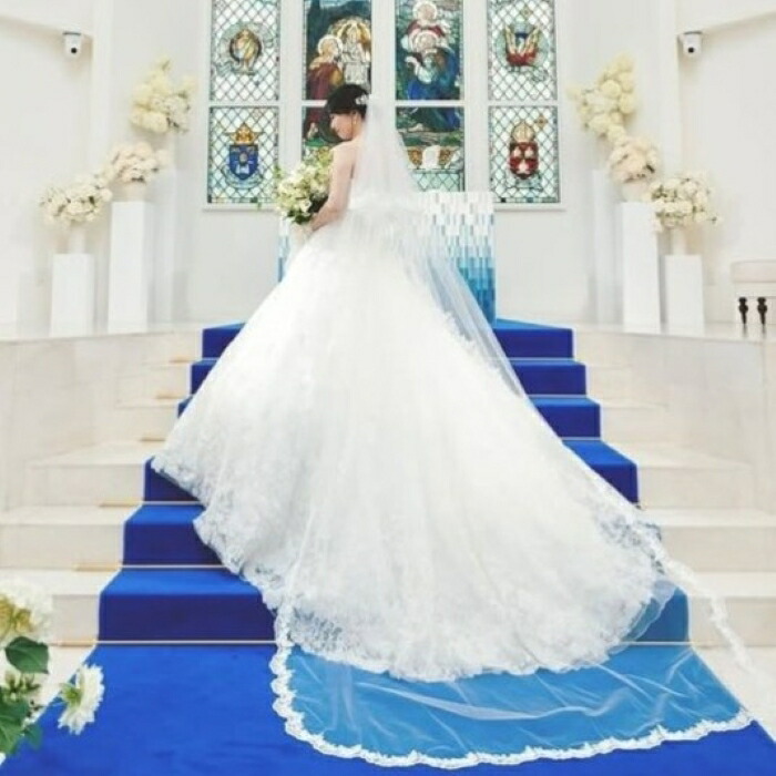 楽天市場】【3mくっきり刺繍ベール】【エレガントな後ろ姿】ロング