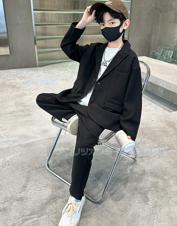 楽天市場】パンツスーツ スーツ 男の子 キッズ 韓国 セットアップ