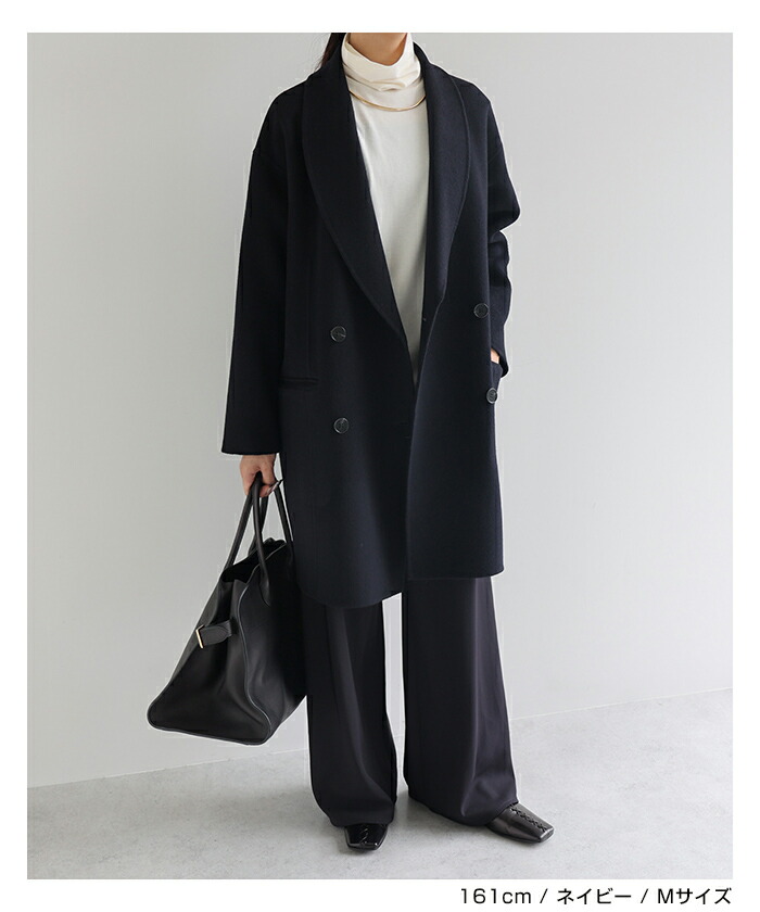楽天市場】evernavy エバーネイビー ウール リバー ダブル コート