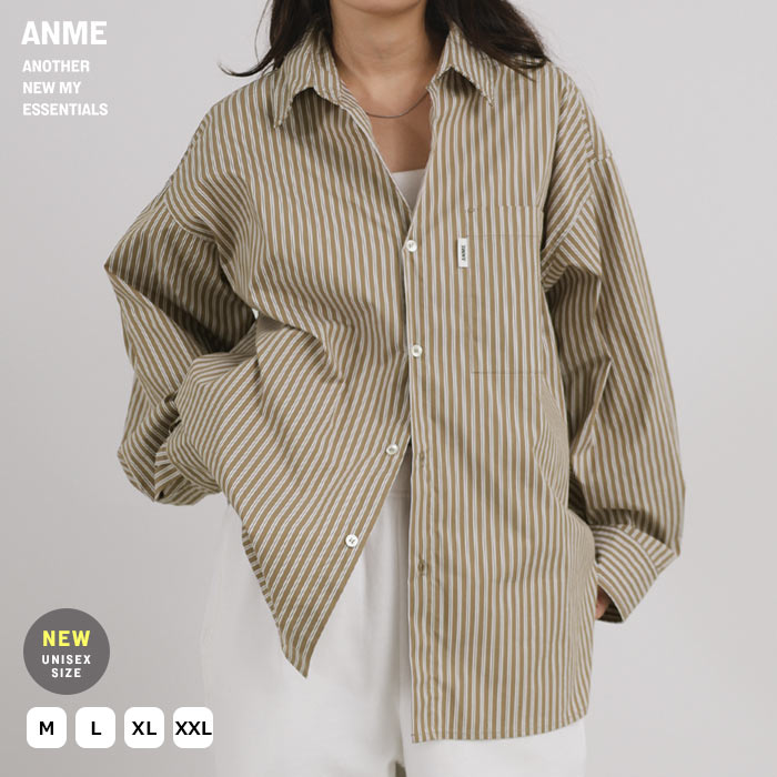楽天市場】ANME アンメ オーバーサイズ 長袖 ストライプ シャツ