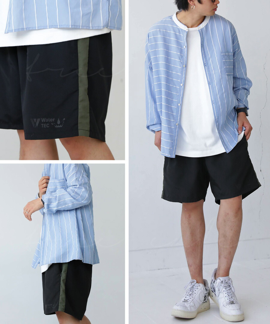 楽天市場】水陸両用 撥水ラインパンツ メンズ ハーフパンツ 送料無料