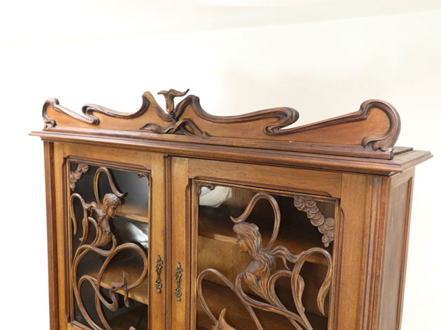 楽天市場】アールヌーヴォー キャビネット 芸術性の高いデザイン 繊細