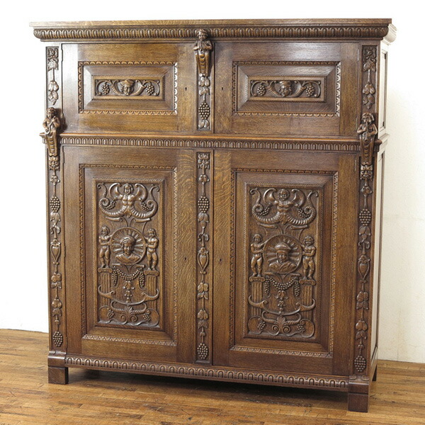 楽天市場】アンティーク 家具 キャビネット イタリア ルネサンス様式