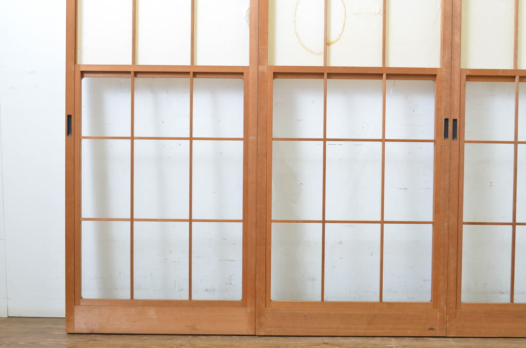 楽天市場】▽現状販売▽ アンティーク建具 幅狭雪見障子戸 4枚 セット