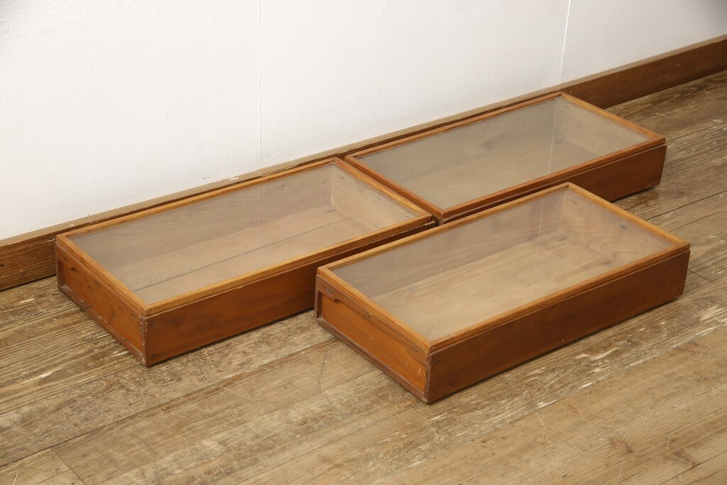 楽天市場】☆事前問合せ必須☆ 和製アンティーク 木製ショーケース 3個