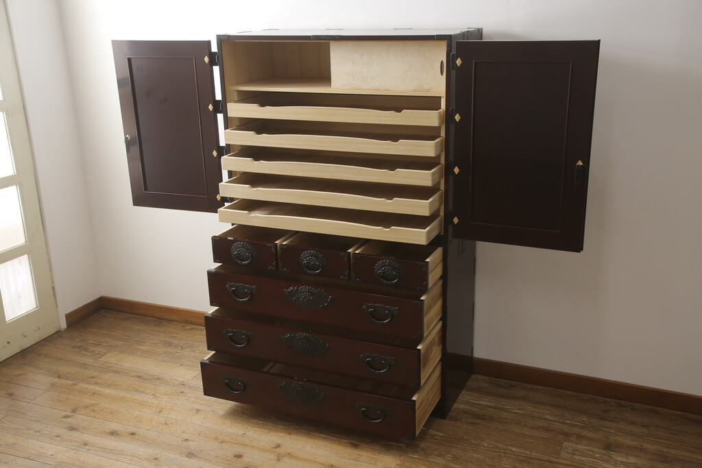 楽天市場】【中古】 美品 仙台箪笥 民芸家具 熊野洞 木地呂塗り 着物