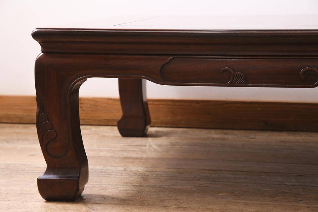 楽天市場】【中古】 座卓 唐木指物 紫檀 シタン 無垢材 漆塗り ロー