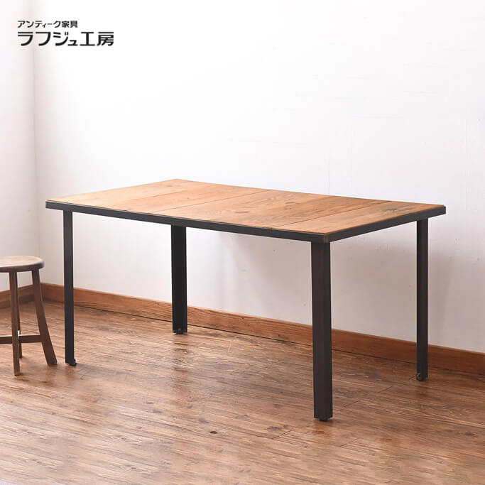 楽天市場】ダイニングテーブル 古材リメイク 天板無塗装 松材 明治期