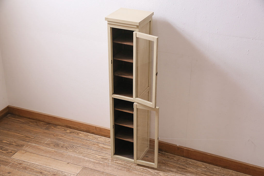 楽天市場】アンティーク家具 ガラス戸棚 昭和初期 ペイント