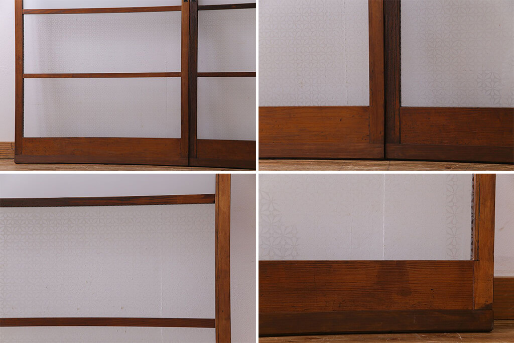 楽天市場】和製アンティーク 昭和中期 昭和レトロ ガラス戸 2枚セット