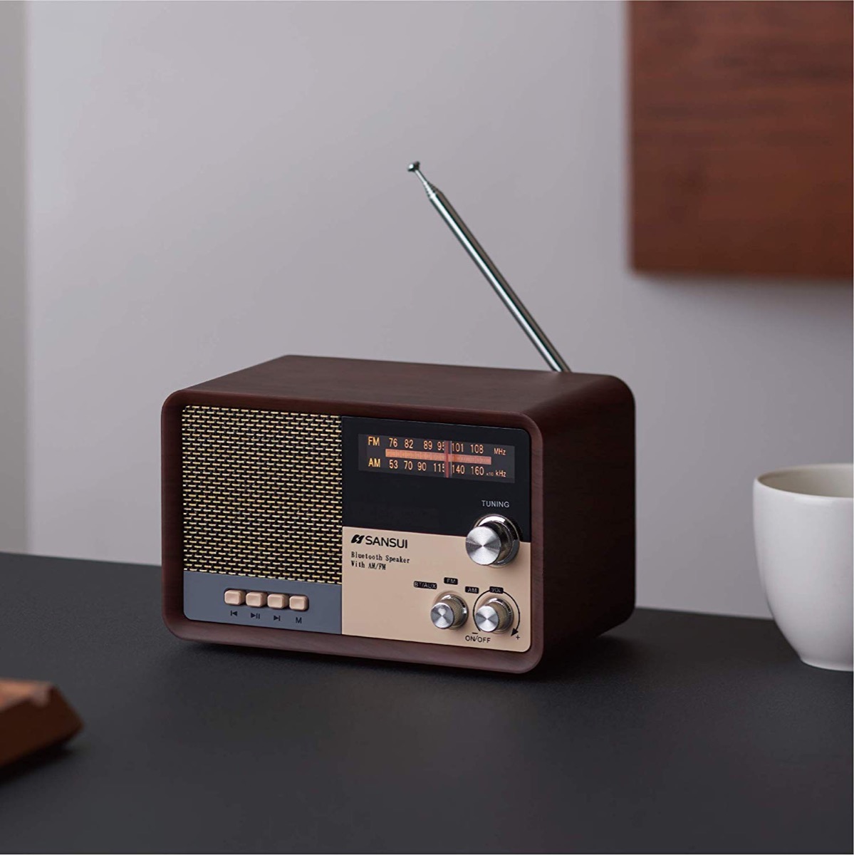 楽天市場】SANSUI サンスイ MSR-1 WD AM FM ラジオ スピーカー ウッド