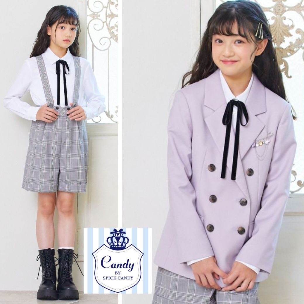 スパイスキャンディ キッズフォーマルスーツ 5点セット 150 女の子 卒業式 スパイスキャンディー スーツ 卒業式 フォーマル ブレザー 150cm 160cm