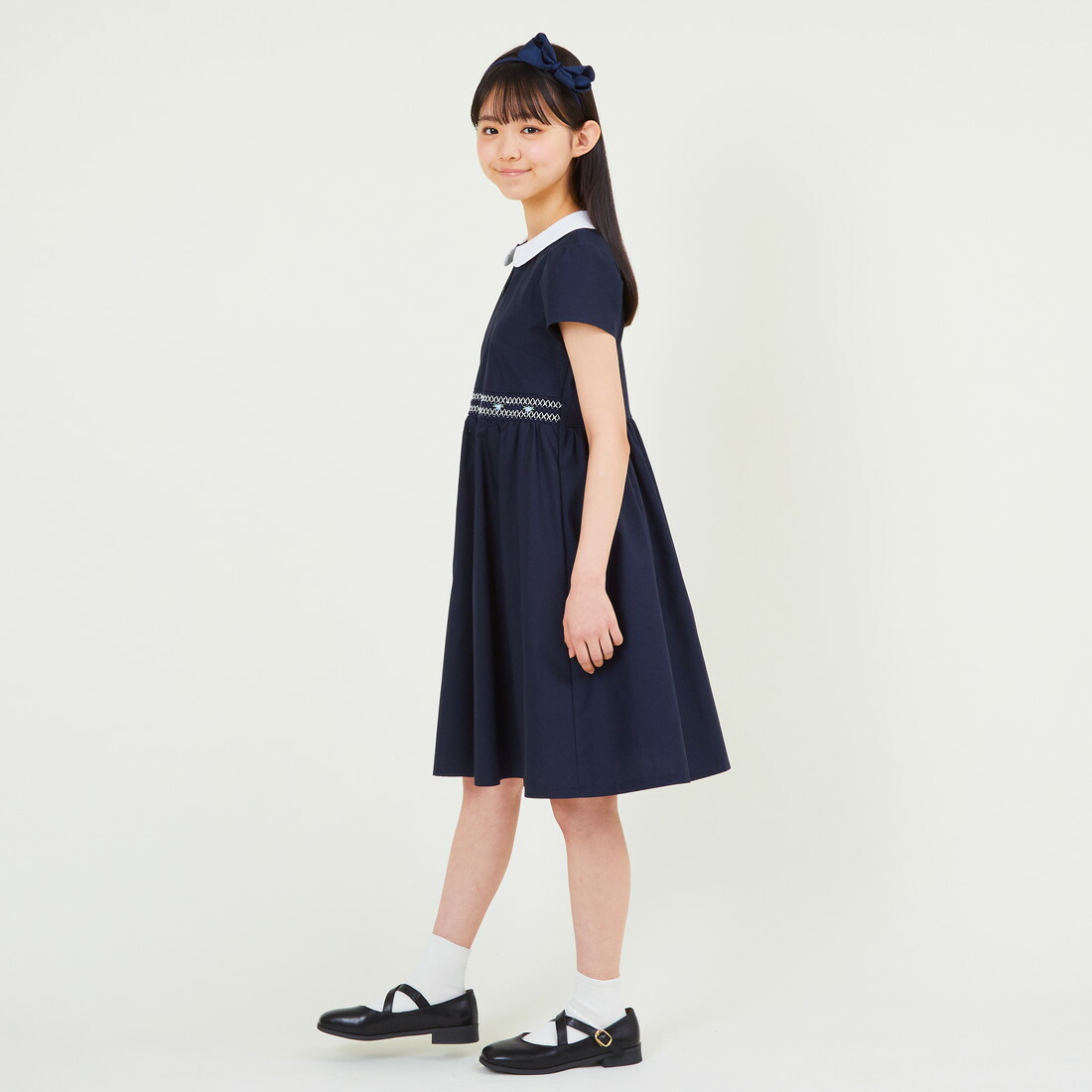 楽天市場】お受験 ワンピース 女の子 夏 半袖 小学校 受験 女の子 服