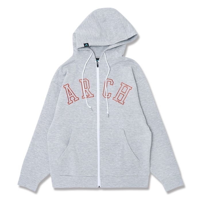 楽天市場】Arch college logo sweat zip parka【gray】 アーチ バスケ