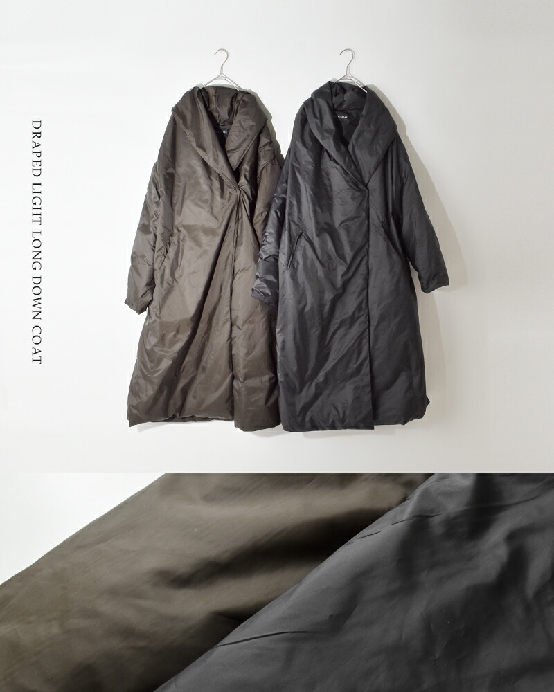 楽天市場】ミズイロインド mizuiro ind ロング ダウン コート ドレープ