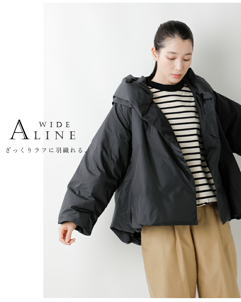 楽天市場】ミズイロインド mizuiro ind フーデッド ショート ダウン