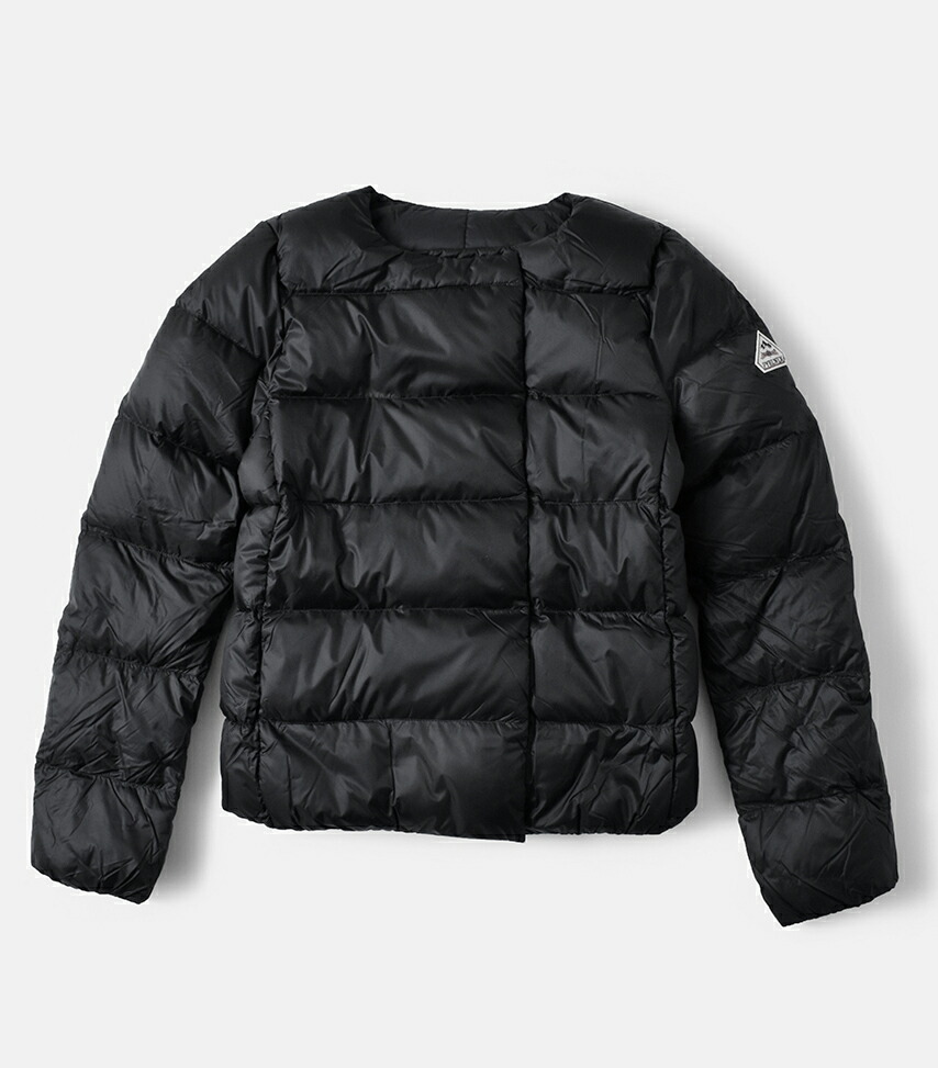 PYRENEX ノーカラーダウンジャケットJP 38 カンヌブラック