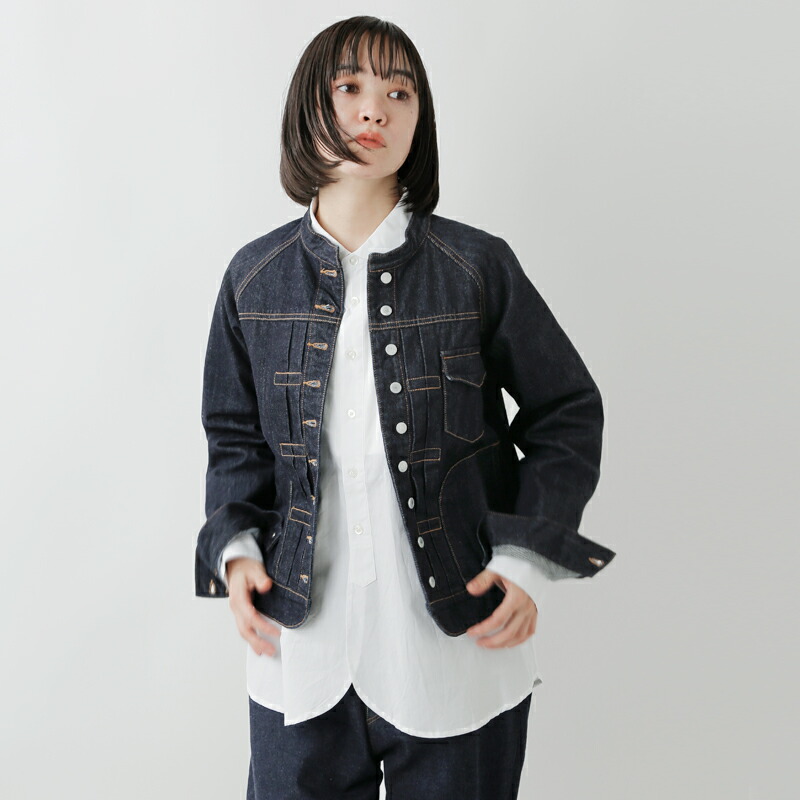 楽天市場】Si-Si-Si スースースー デニム バンドカラー ジャケット n