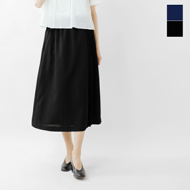 楽天市場】nooy ヌーイ ブークレ ジャガード ブラック プリーツ