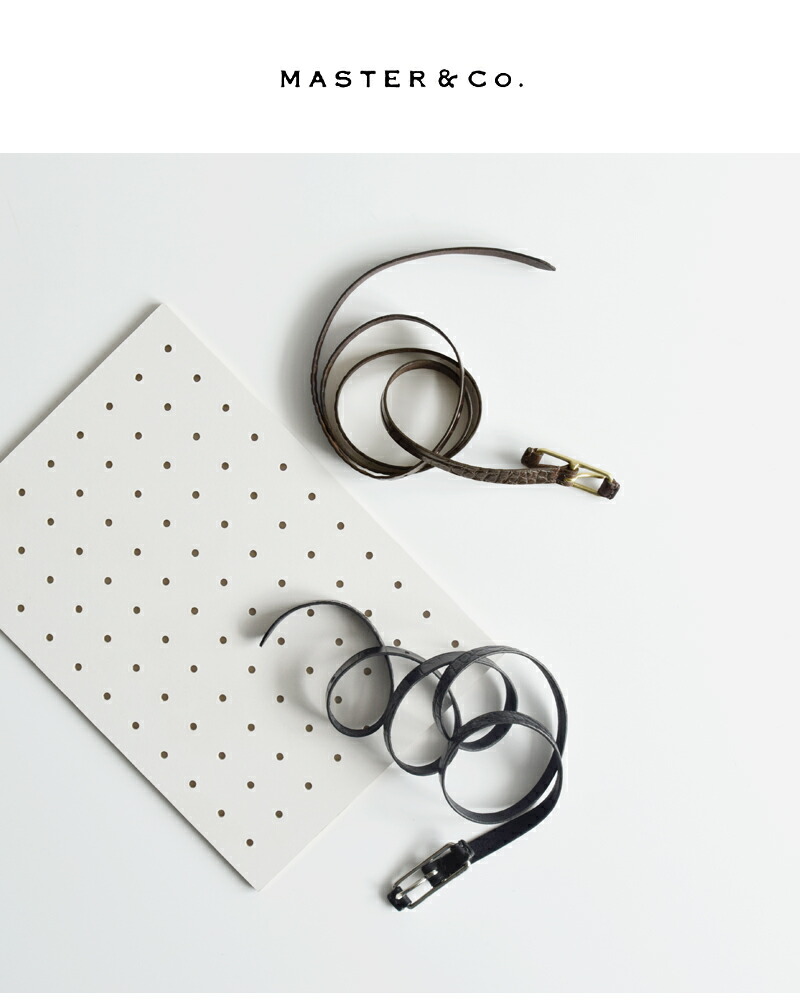 楽天市場】MASTER&Co. マスターアンドコー 型押し レザー ベルト