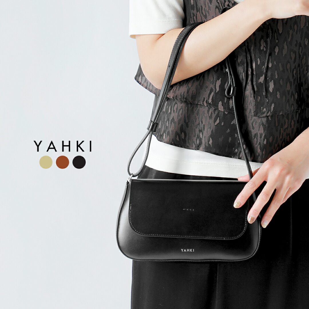 楽天市場】YAHKI ヤーキ ダブルフェイスレザー クロスボディバッグ yh