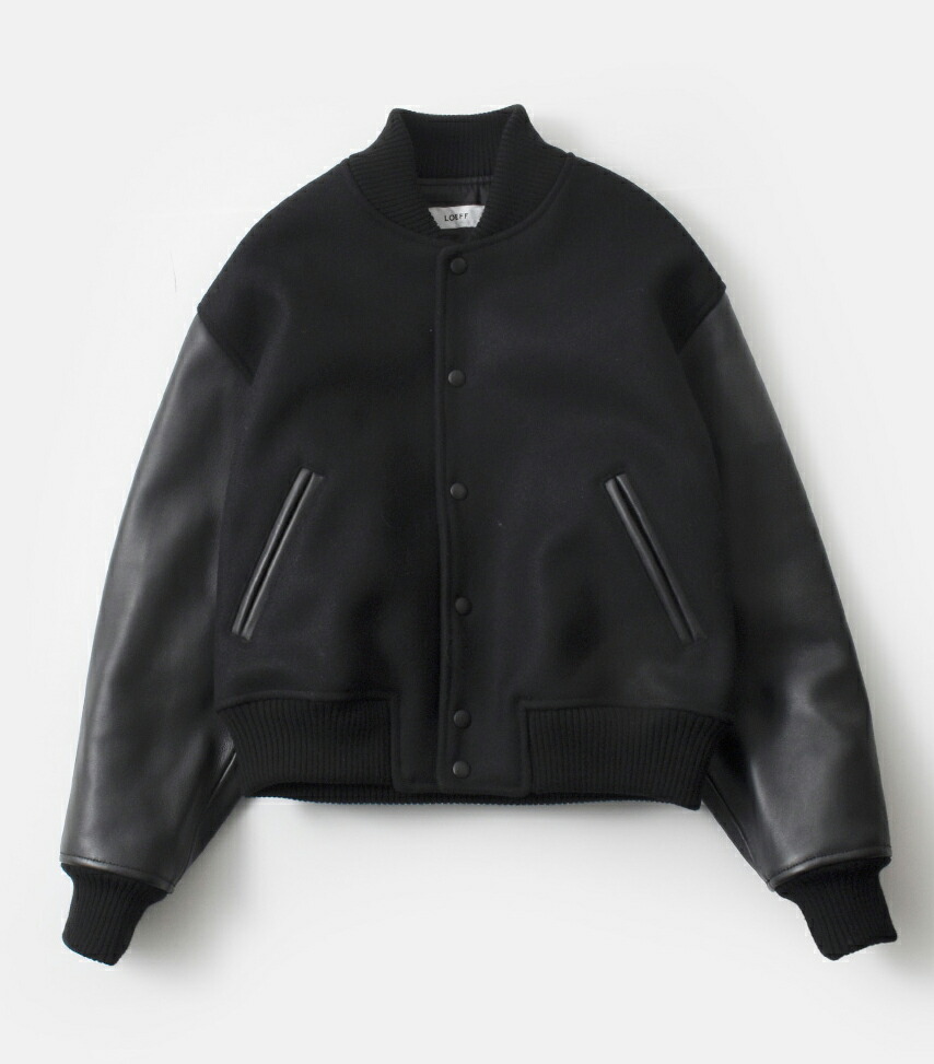 楽天市場】LOEFF ロエフ ラムレザースリーブ メルトン スタジアム