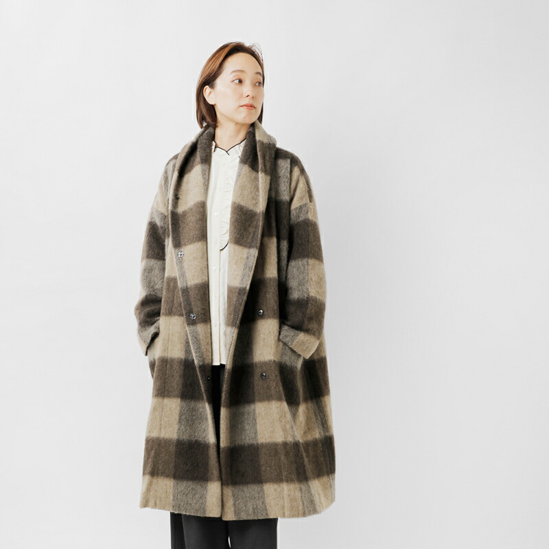 楽天市場】Honnete オネット リサイクル シャギー ウール チェック