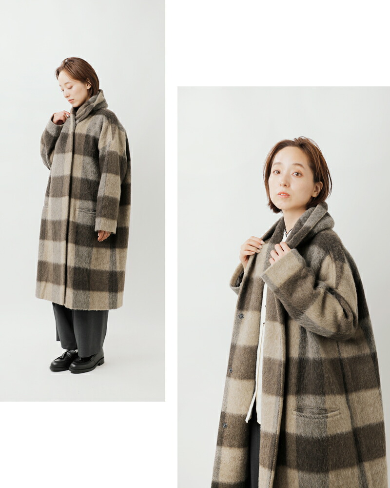 楽天市場】Honnete オネット リサイクル シャギー ウール チェック