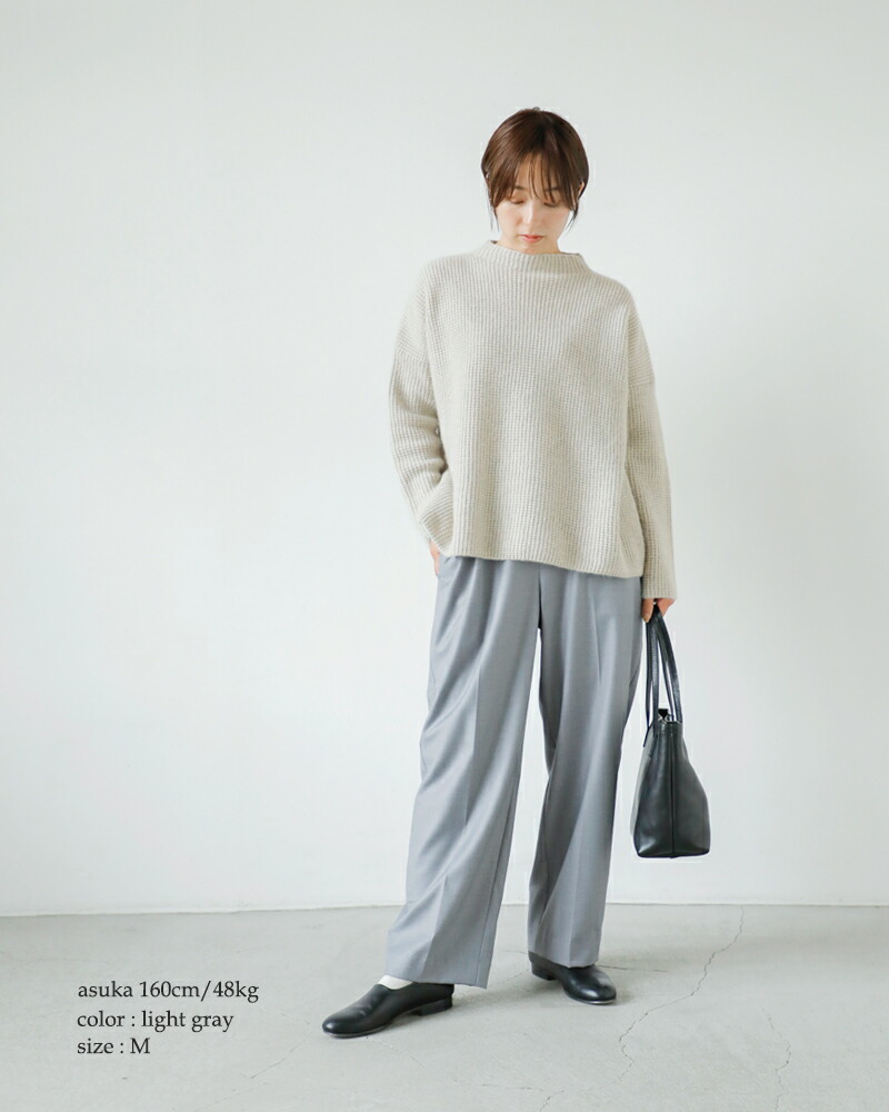 楽天市場】evam eva エヴァムエヴァ カシミヤ 畦編み ニット プル