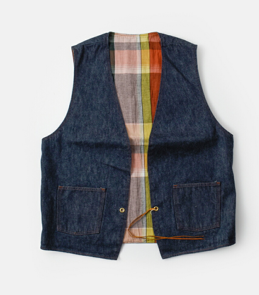 楽天市場】or slow オアスロウ ヒッピーズ リバーシブル デニム ベスト