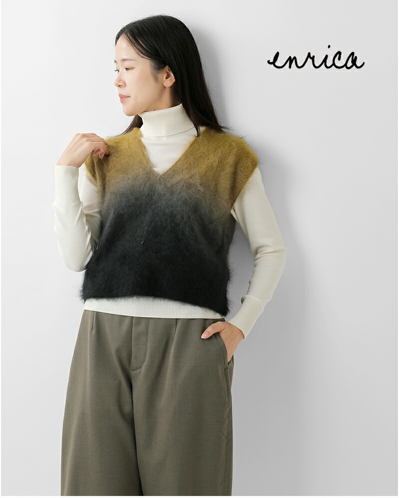 楽天市場】セール【40%OFF】enrica エンリカ カシミア シャギー V