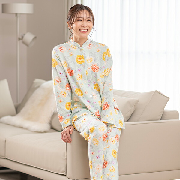 新品】ミラショーン 秋冬物あったかい微起毛スムースニットパジャマ（L