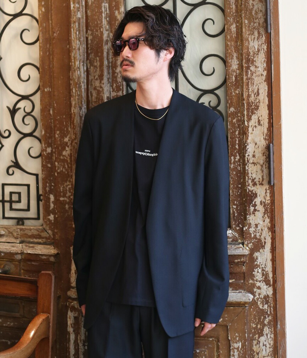 楽天市場】[送料無料]Maison Margiela : NO COLLAR JACKET : S50BN0447