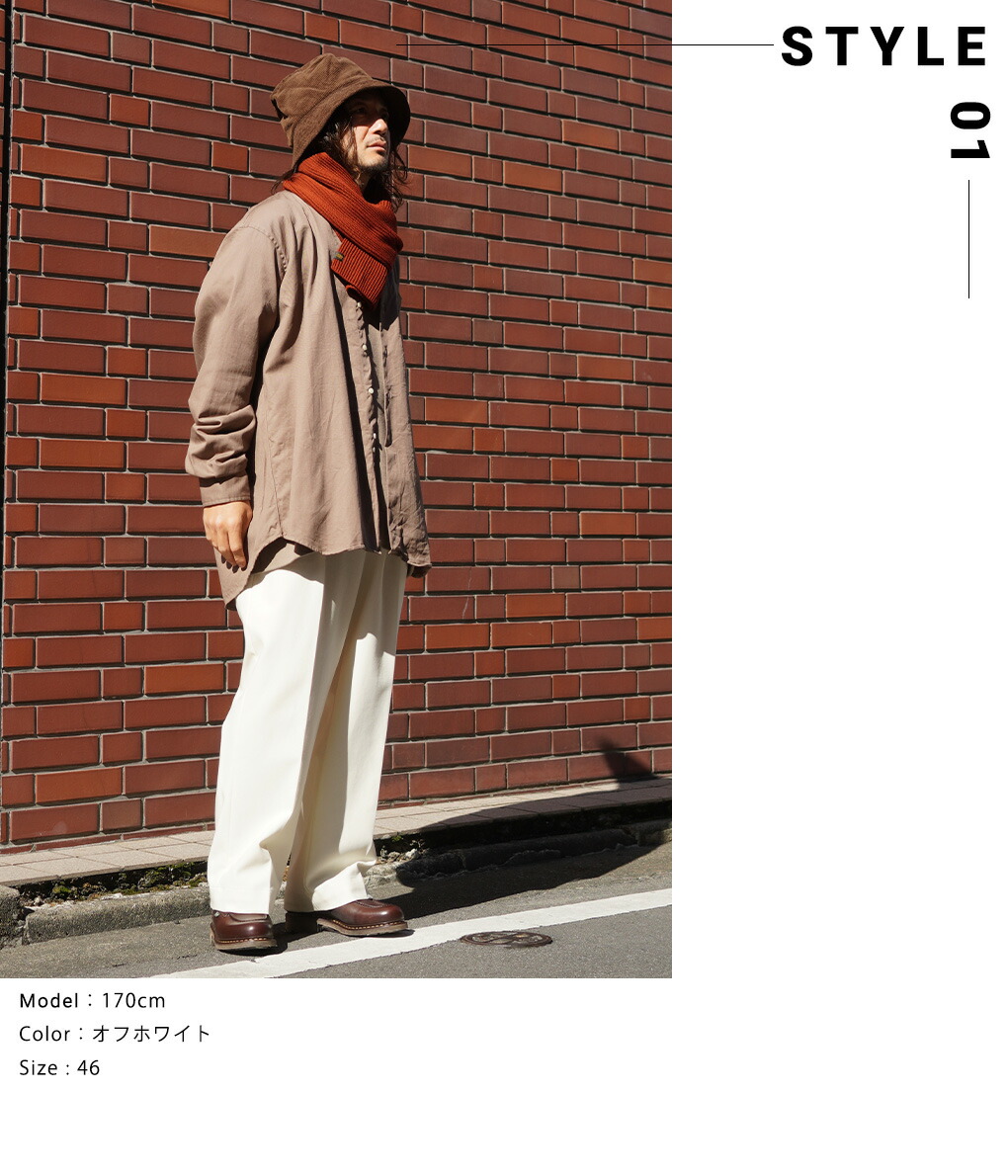 タンジェント ヘンリー スラックス チノパン タック 38 グレー