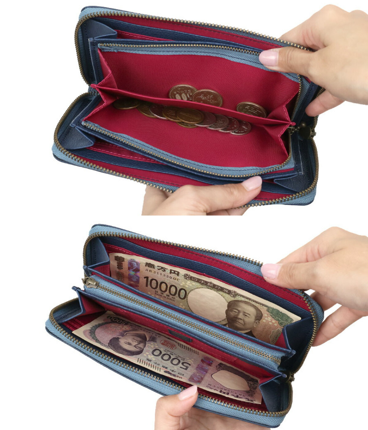 楽天市場】ラウンドファスナー長財布 お花 小鳥 box21 ボックス21